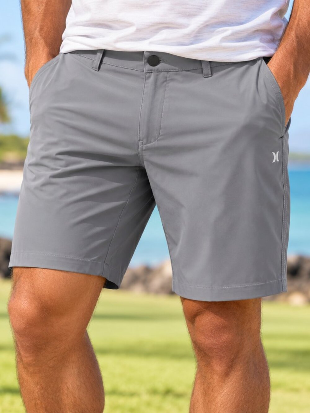 Hurley Men's 38 Gray Performance Golf Casual Shorts